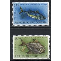Рыбы Индонезия 1963 год 2 марки