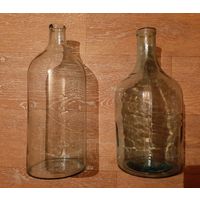 Бутыль стеклянная старинная в интерьер или использовать по назначению.