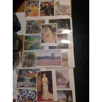 Набор открыток Картины французских художник 1988 г.