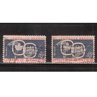 США-1959, (Мих.754) , гаш. , Карта, Символы (одиночка) ,цена за 1 м на выбор