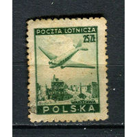 Польша - 1946 - Авиация 25Zt - (есть тонкое место) - [Mi.432] - 1 марка. Гашеная.  (Лот 74EQ)-T7P8