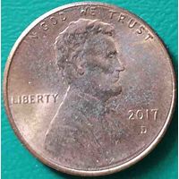 США 1 цент 2017 D