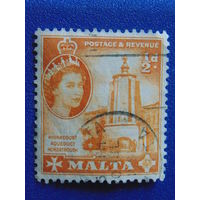Мальта 1956 г. Королева Елизавета II.