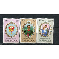 Барбадос - 1981 - Свадьба принца Чарльза и Дианы Спенсер - [Mi. 527-529] - полная серия - 3 марки. MNH.  (LOT Ei43)-T10P47