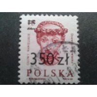 Польша 1990 стандарт надпечатка