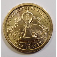США 1 доллар 2019 Американские инновации Лампа Эдисона Нью-Джерси Двор D и Р 4-я монета в серии.