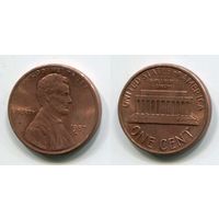 США. 1 цент (1987, буква D, XF)