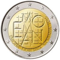 2 евро Словения 2015 2000 лет римскому поселению Эмона UNC из ролла