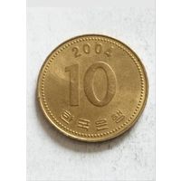 10 вон 2004 года Южная Корея