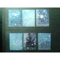Нидерланды 2007 Новогодние марки, падает снег Михель-3,6 евро гаш