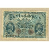 (1) ГЕРМАНИЯ 5 марок 1914 F