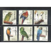 Гвинея-Биссау-2001(Мих.1422-1427)  гаш. , Фауна, Птицы, Попугаи (полная серия)