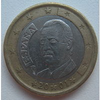 Испания 1 евро 2001 г.