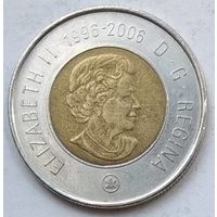 Канада 2 доллара 2006 г. 10 лет с начала чекана монет 2 доллара