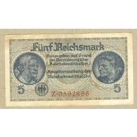 ГЕРМАНИЯ 5 марок 1939 VF