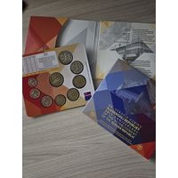 Словакия 2023 года официальный набор монет евро регулярного чекана 1, 2, 5, 10, 20, 50 евроцентов, 1, 2 евро (8 монет)  в буклете.