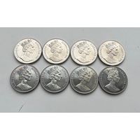 ГИБРАЛТАР  8 монет по 1 кроне 1991 г.