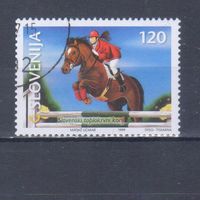 [228] Словения 1999. Спорт.Фауна.Лошадь. Гашеная марка.