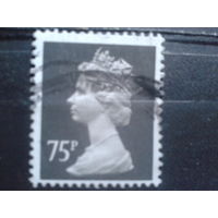 Англия 1980 Королева Елизавета 2  75 пенсов Михель-4,0-10,0 евро гаш.(в зависимости от года вып.)