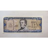 Либерия, 10 долларов 2011 г., P-27f, UNC-