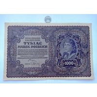 Werty71 Польша 1000 огромных марок польских 1919 Костюшко не злотых банкнота 1 2