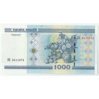 Беларусь, 1000 рублей 2000 год, серия КБ,  UNC.