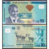 Намибия 10 долларов образца 2013 года UNC p11b