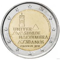 2 евро 2020 Португалия 730 лет Коимбрскому университету UNC из ролла