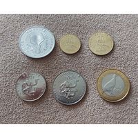 Джибути набор 6 монет 1991-2013 UNC