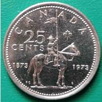 Канада 25 центов 1973 100 лет конной полиции Канады