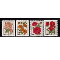 Германия(ФРГ)-1982,(Мих.1150-1153), ** , Флора, Цветы, Розы