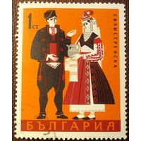 Болгария 1968. Национальные костюмы. Мужчина и женщина из Силистры. Марка из серии