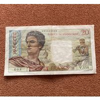 Таити 20 франков 1963 г.