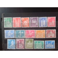 Швейцария 1960 Стандарт: архитектура и почта 16 марок