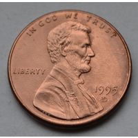 США, 1 цент 1995 г. D