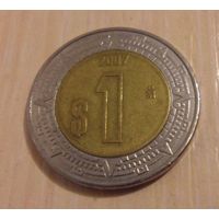 1 песо Мексика 2007 г.в.
