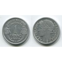 Франция. 1 франк (1957, буква B)