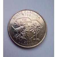 США,25 центов,квотер 2000 D,Южная Каролина