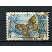 Ливан - 1965 - Бабочки 45Pia - [Mi.903] - 1 марка. Гашеная.  (Лот 75CP)