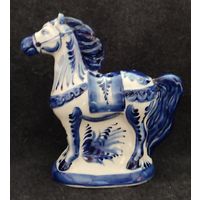 Скульптура "Конь", Гжель, авторская роспись. С 5 рублей.