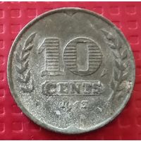 Нидерланды 10 центов 1943 г  г. #50316