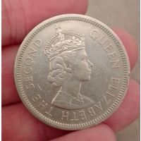 Крупная монета 1 доллар 1960 гон конг
