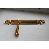 Дверная ручка на планке Латунь по технологии бронзового литья
