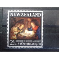 Новая Зеландия 1968 Рождество, живопись*