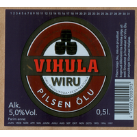 Этикетка пиво Vihula Эстония Ф595