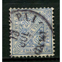 Германские земли - Вюртемберг - 1906 - Цифры 20 Pf Dienstmarken - [Mi.231] - 1 марка. Гашеная.  (Лот 137BR)