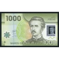 Чили 1000 песо 2020 г. P161j. Серия CG. Полимер. UNC