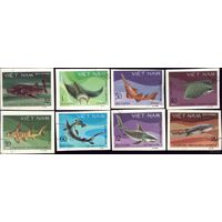 8 марок 1980 год Вьетнам Акулы Беззубцовки