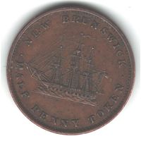 Канада Новый Брунсвик полпенни 1843 года
