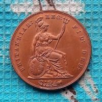 Великобритании 1 пенни 1855 года. Виктория.